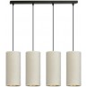 Lampa wiszące tuby na listwie Bente IV biało-beżowa Emibig | Lampy nad stół