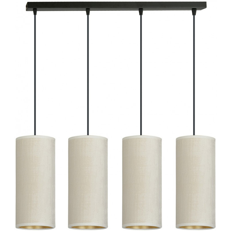 Lampa wiszące tuby na listwie Bente IV biało-beżowa Emibig | Lampy nad stół