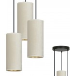Lampa wisząca potrójna Bente Premium III biało-beżowa Emibig | Lampy nad stół