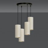 Lampa wisząca z abażurami Bente Premium IV biało-beżowa Emibig | Lampy nad stół