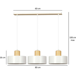Lampa wisząca skandynawska Torin III | Emibig - 80cm