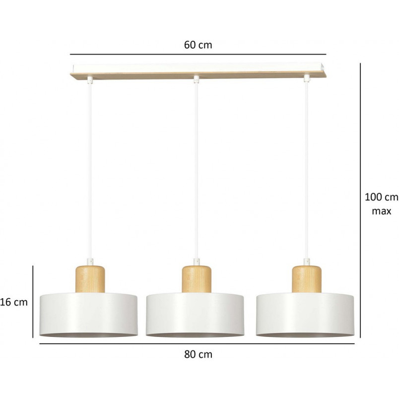 Lampa wisząca skandynawska Torin III | Emibig - 80cm