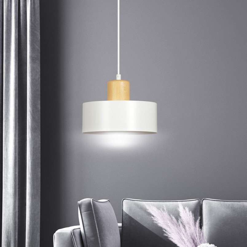 Lampa wisząca skandynawska Torin biała | Emibig