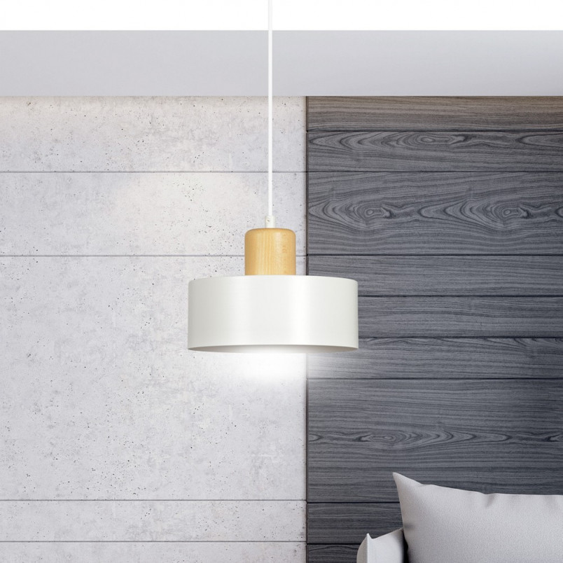 Lampa wisząca skandynawska Torin biała | Emibig
