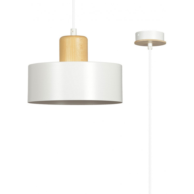 Lampa wisząca skandynawska Torin biała | Emibig