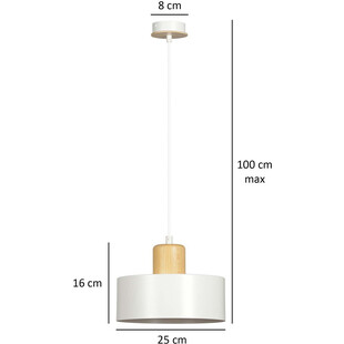 Lampa wisząca skandynawska Torin biała | Emibig