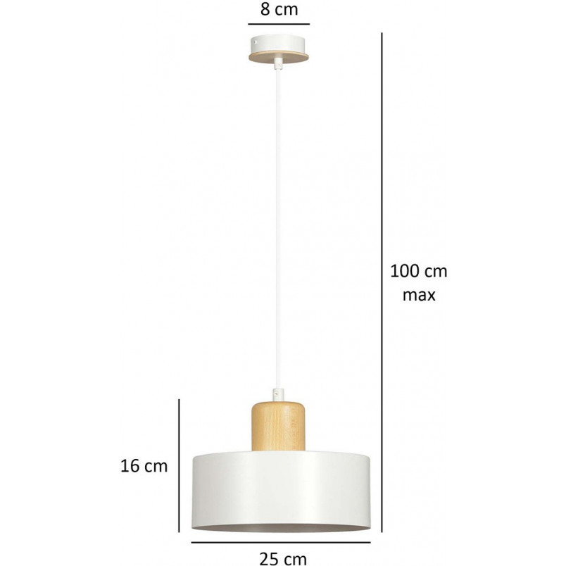 Lampa wisząca skandynawska Torin biała | Emibig