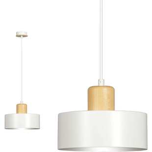 Lampa wisząca skandynawska Torin biała | Emibig