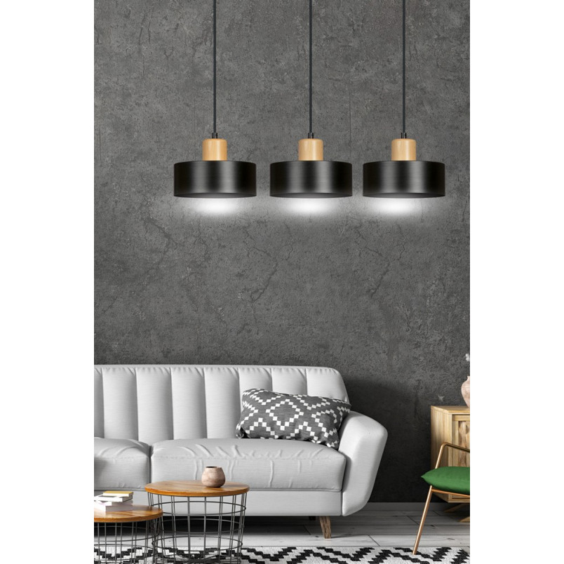 Lampa wisząca Torin III 80cm czarna | Emibig - Skandynawski Design