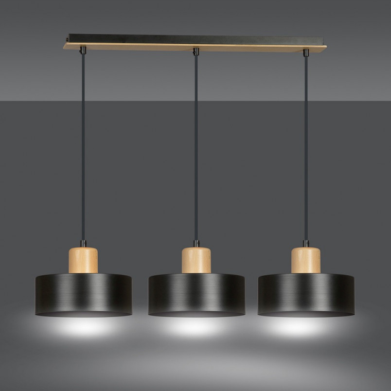 Lampa wisząca Torin III 80cm czarna | Emibig - Skandynawski Design