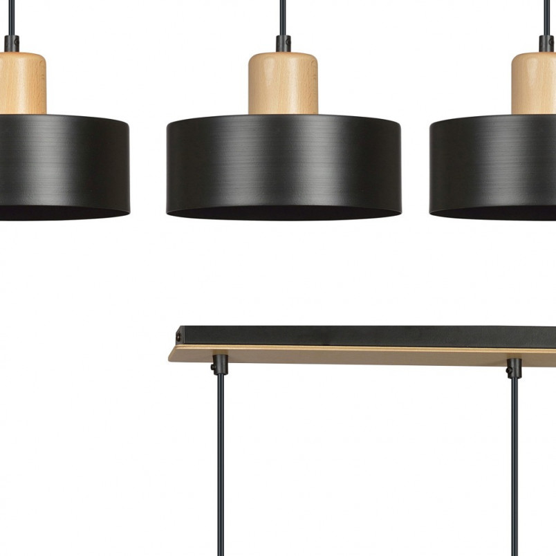 Lampa wisząca Torin III 80cm czarna | Emibig - Skandynawski Design