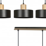 Lampa wisząca Torin III 80cm czarna | Emibig - Skandynawski Design