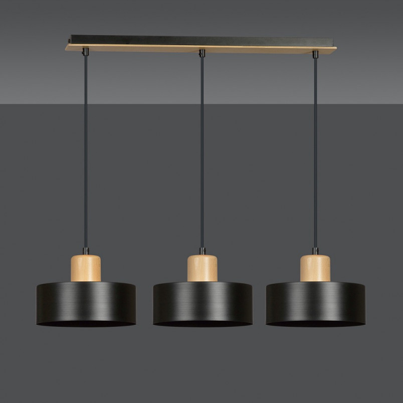 Lampa wisząca Torin III 80cm czarna | Emibig - Skandynawski Design