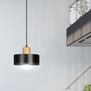 Lampa wisząca skandynawska Torin czarna 25cm | Emibig
