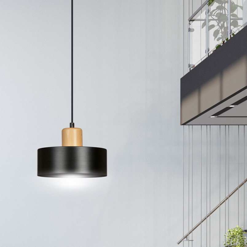 Lampa wisząca skandynawska Torin czarna 25cm | Emibig