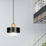 Lampa wisząca skandynawska Torin czarna 25cm | Emibig