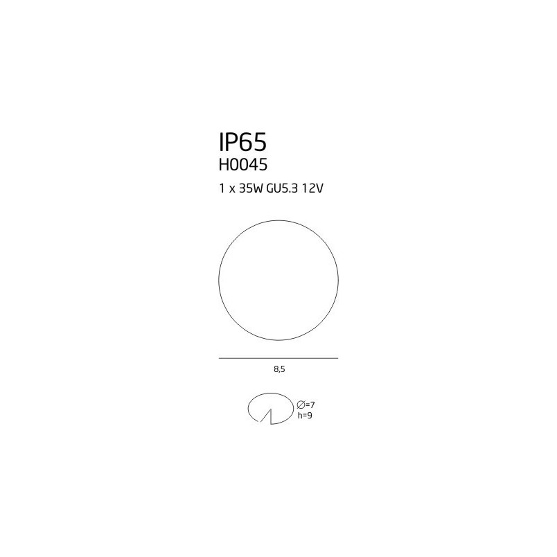Oprawa podtynkowa do łazienki chrom MaxLight | IP65