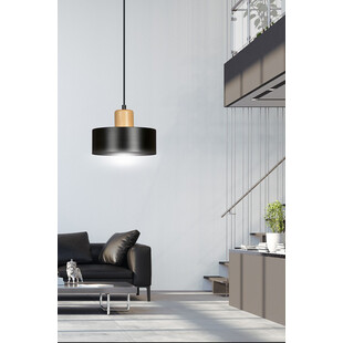 Lampa wisząca skandynawska Torin czarna 25cm | Emibig