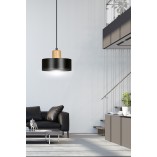 Lampa wisząca skandynawska Torin czarna 25cm | Emibig