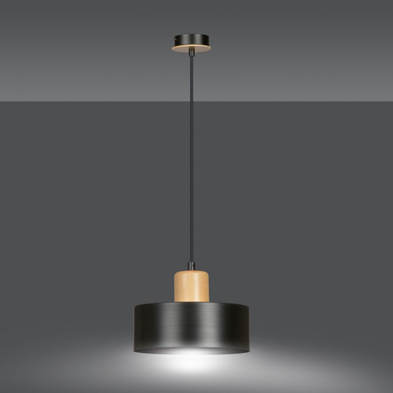 Lampa wisząca skandynawska Torin czarna 25cm | Emibig
