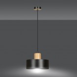 Lampa wisząca skandynawska Torin czarna 25cm | Emibig