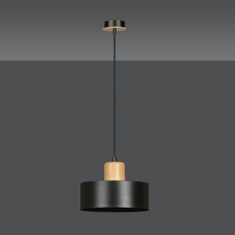 Lampa wisząca skandynawska Torin czarna 25cm | Emibig