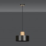 Lampa wisząca skandynawska Torin czarna 25cm | Emibig