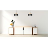 Lampa wisząca skandynawska Torin czarna 25cm | Emibig