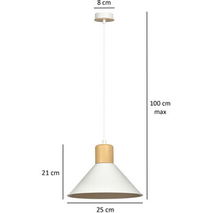 Lampa wisząca Rowen biała Emibig | Skandynawski Design