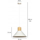 Lampa wisząca Rowen biała Emibig | Skandynawski Design