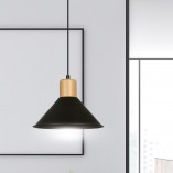 Lampa wisząca skandynawska Rowen 25cm czarna - Emibig