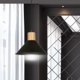 Lampa wisząca skandynawska Rowen 25cm czarna - Emibig