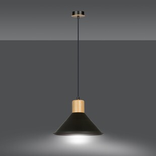 Lampa wisząca skandynawska Rowen 25cm czarna - Emibig