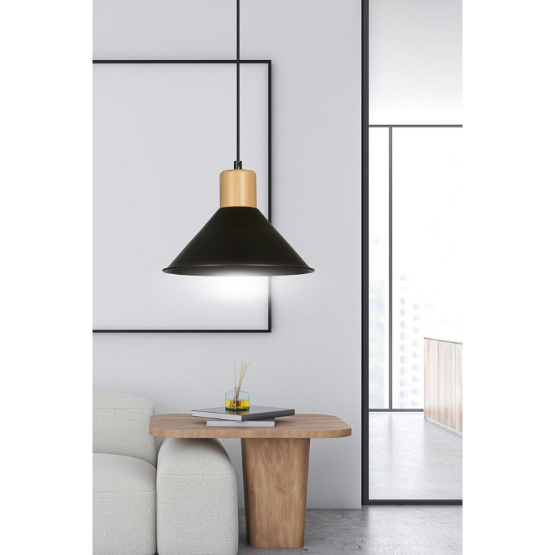 Lampa wisząca skandynawska Rowen 25cm czarna - Emibig