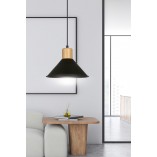 Lampa wisząca skandynawska Rowen 25cm czarna - Emibig