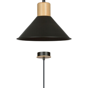 Lampa wisząca skandynawska Rowen 25cm czarna - Emibig