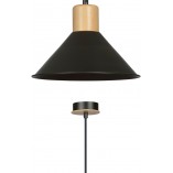 Lampa wisząca skandynawska Rowen 25cm czarna - Emibig