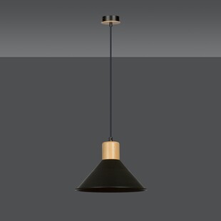Lampa wisząca skandynawska Rowen 25cm czarna - Emibig