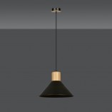 Lampa wisząca skandynawska Rowen 25cm czarna - Emibig