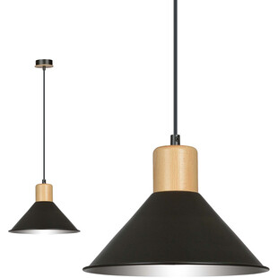 Lampa wisząca skandynawska Rowen 25cm czarna - Emibig