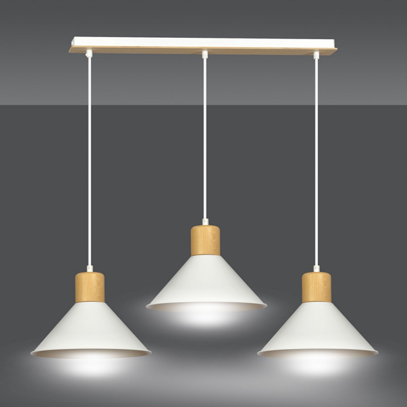 Lampa wisząca Rowen III biała Emibig | Skandynawski design