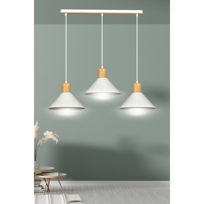 Lampa wisząca Rowen III biała Emibig | Skandynawski design