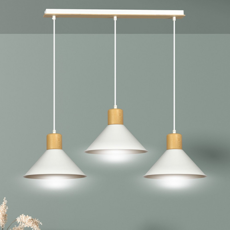 Lampa wisząca Rowen III biała Emibig | Skandynawski design