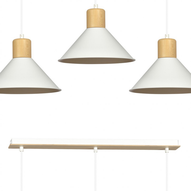 Lampa wisząca Rowen III biała Emibig | Skandynawski design
