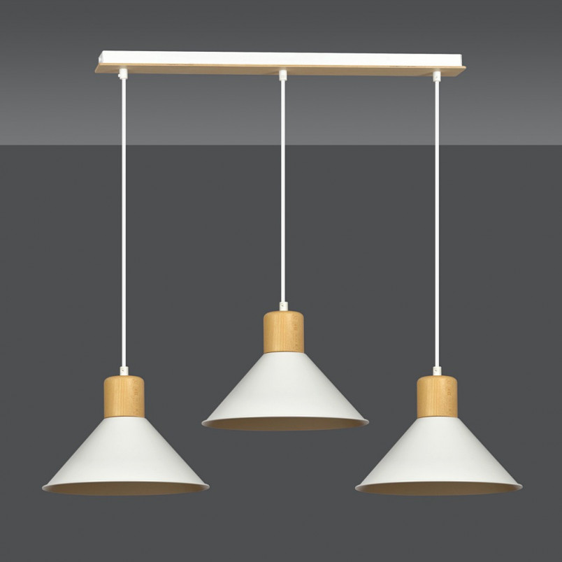Lampa wisząca Rowen III biała Emibig | Skandynawski design