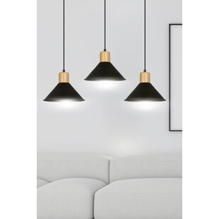 Lampa wisząca Rowen III czarna Emibig | Skandynawski Design