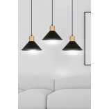 Lampa wisząca Rowen III czarna Emibig | Skandynawski Design