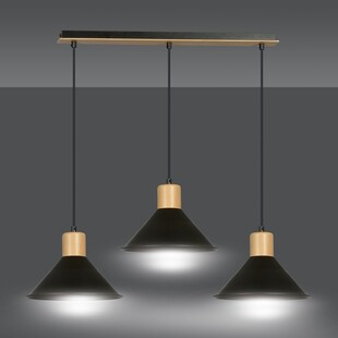 Lampa wisząca Rowen III czarna Emibig | Skandynawski Design