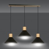 Lampa wisząca Rowen III czarna Emibig | Skandynawski Design