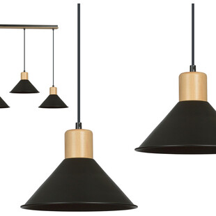Lampa wisząca Rowen III czarna Emibig | Skandynawski Design
